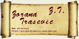 Zorana Trašević vizit kartica